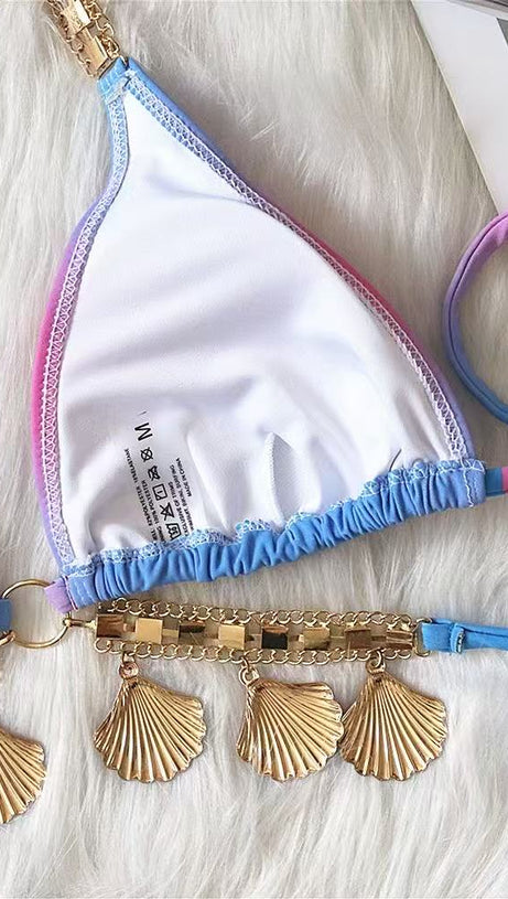 LUPITA Muschel-Bikini in Blau