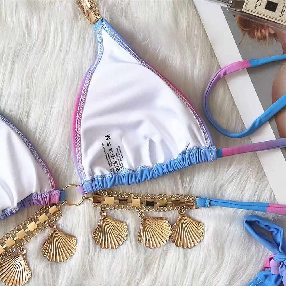 AIIZIE LUPITA SHELL BIKINI IN BLUE - product image