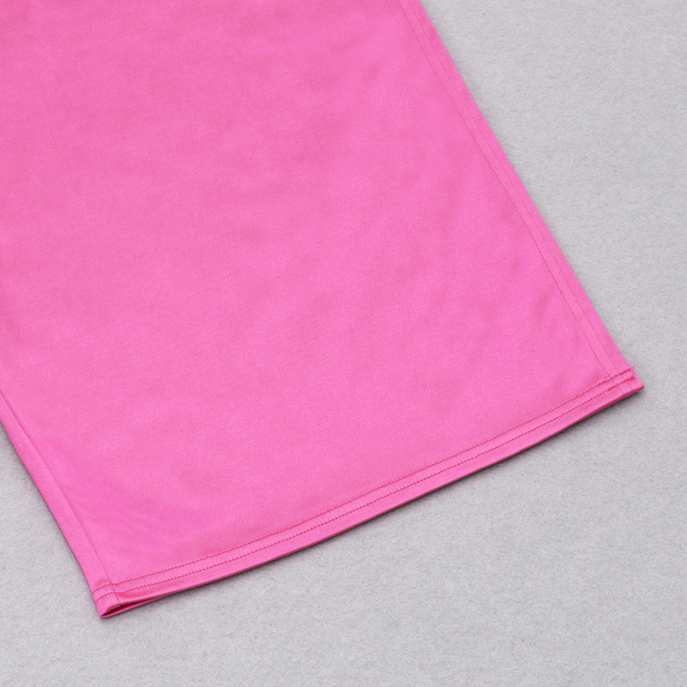 AIIZIE OFF-SHOULDER SATIN COCKTAIL DRESS IN HOT PINK - product image