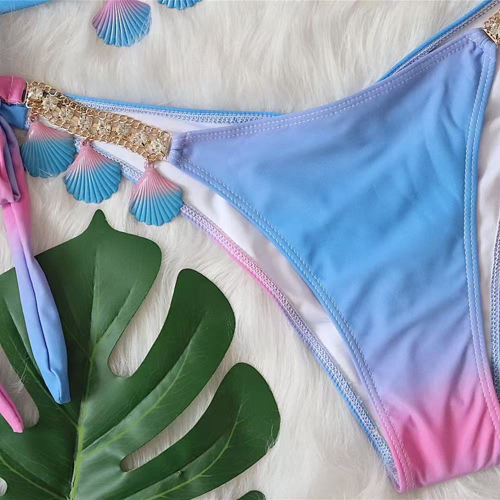 AIIZIE LUPITA SHELL BIKINI IN BLUE - product image