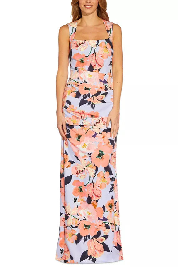 AIIZIE WOMEN'S SQUARE-NECK FLORAL-PRINT GOWN - product image