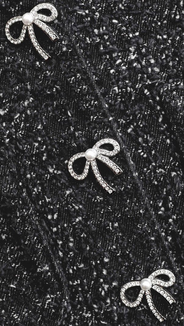 AIIZIE BLACK TEXTURED DENIM JACKET - product image