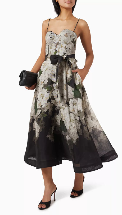 Picknickkleid aus Leinenmischung