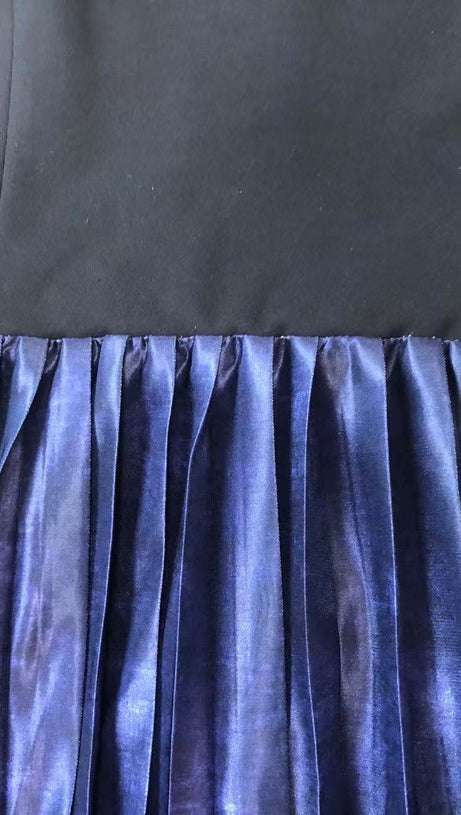 BRIANNA PLEATED SHIMMER GOWN