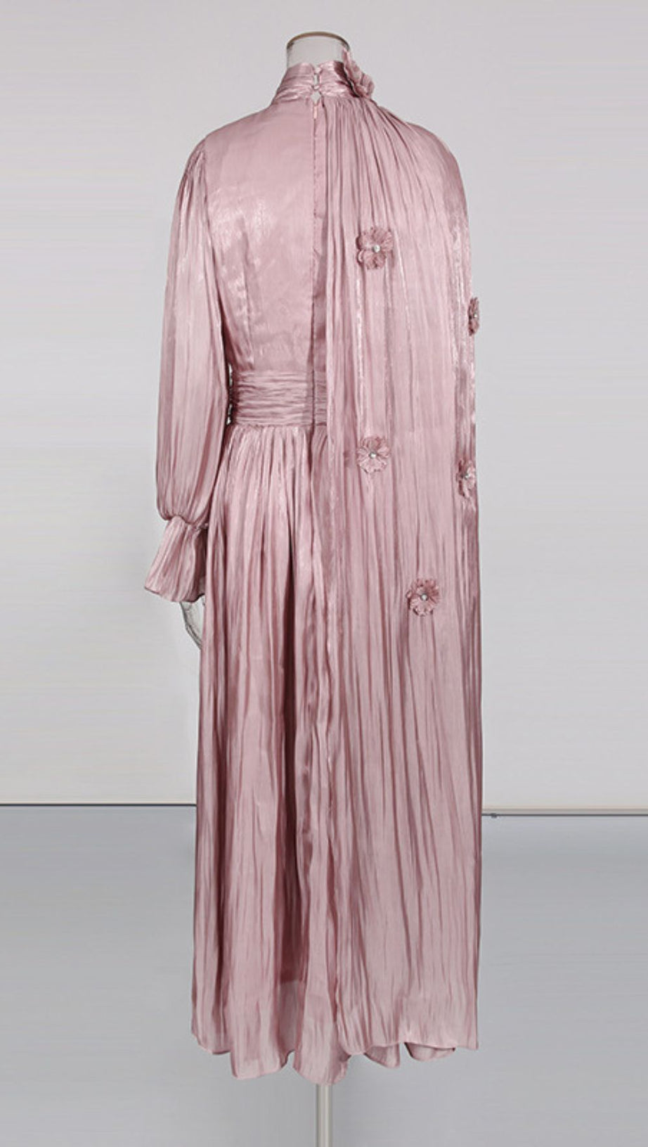 IRFAN FLOWER LONG SLEEVE MIDI DRESS