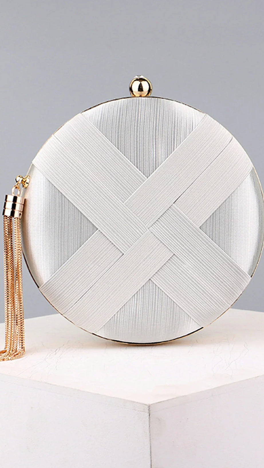 ANNELLE SATIN TASSEL MINI BAG