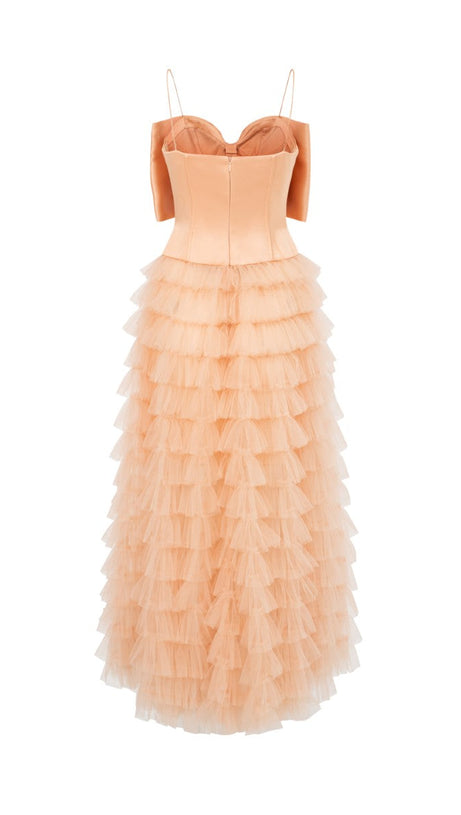 CLARA TAFFETA AND TULLE DRESS