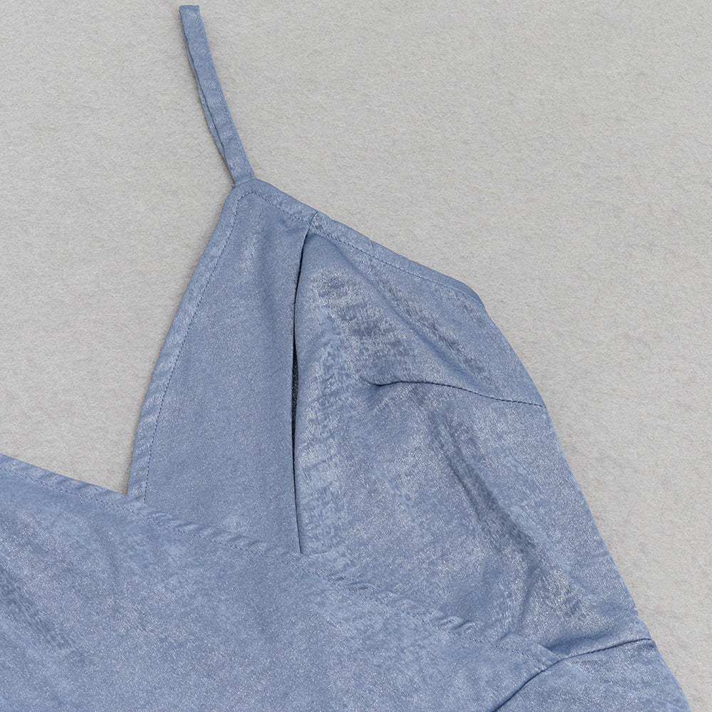AIIZIE HAZEL GREY ASYMMETRICAL SHOULDER WIDE LEG JUMPSUIT - product image