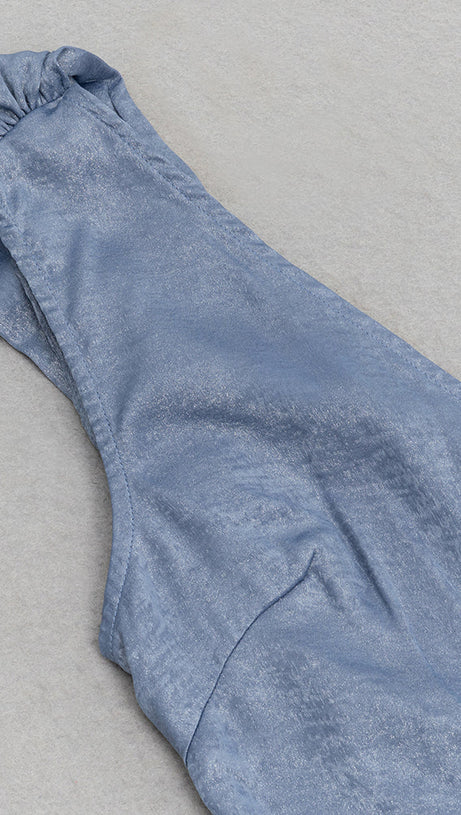 HAZEL GREY ASYMMETRICAL SHOULDER WIDE LEG JUMPSUIT