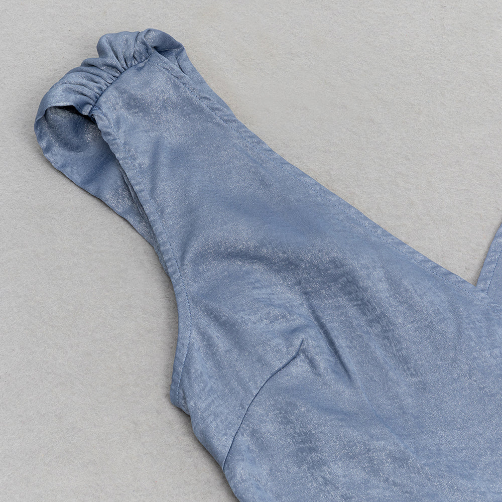 AIIZIE HAZEL GREY ASYMMETRICAL SHOULDER WIDE LEG JUMPSUIT - product image