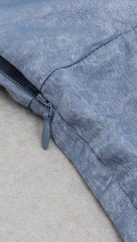 HAZEL GREY ASYMMETRICAL SHOULDER WIDE LEG JUMPSUIT