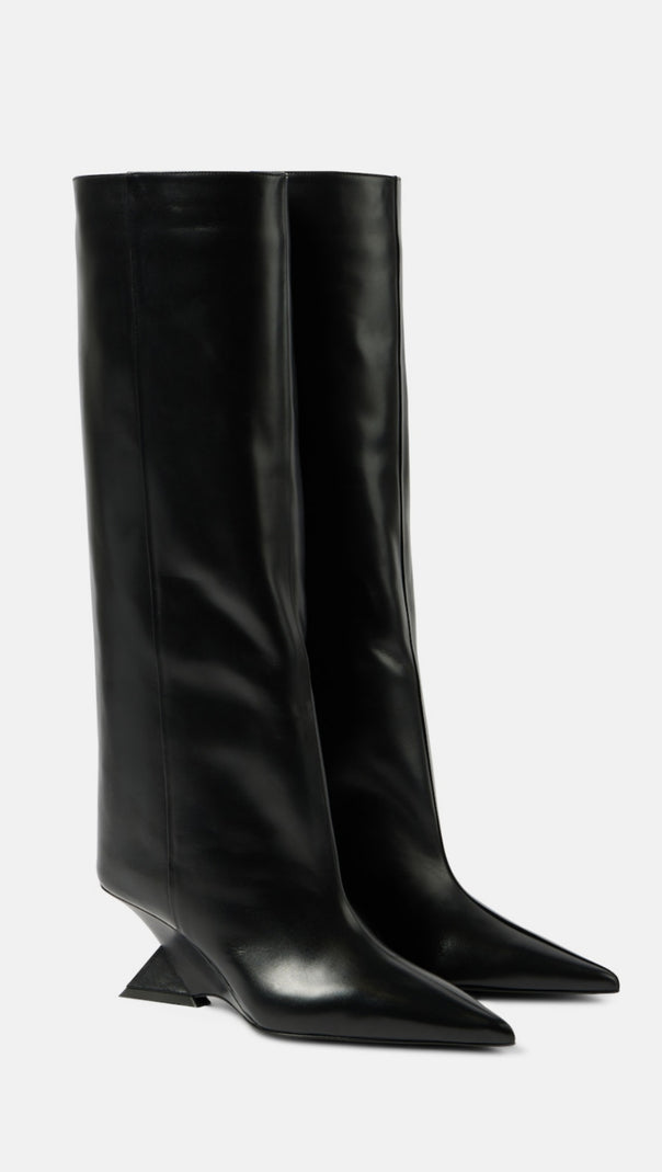 AIIZIE ASTRID HETEROTYPIC KNEE-HIGH BOOTS - BLACK - product image