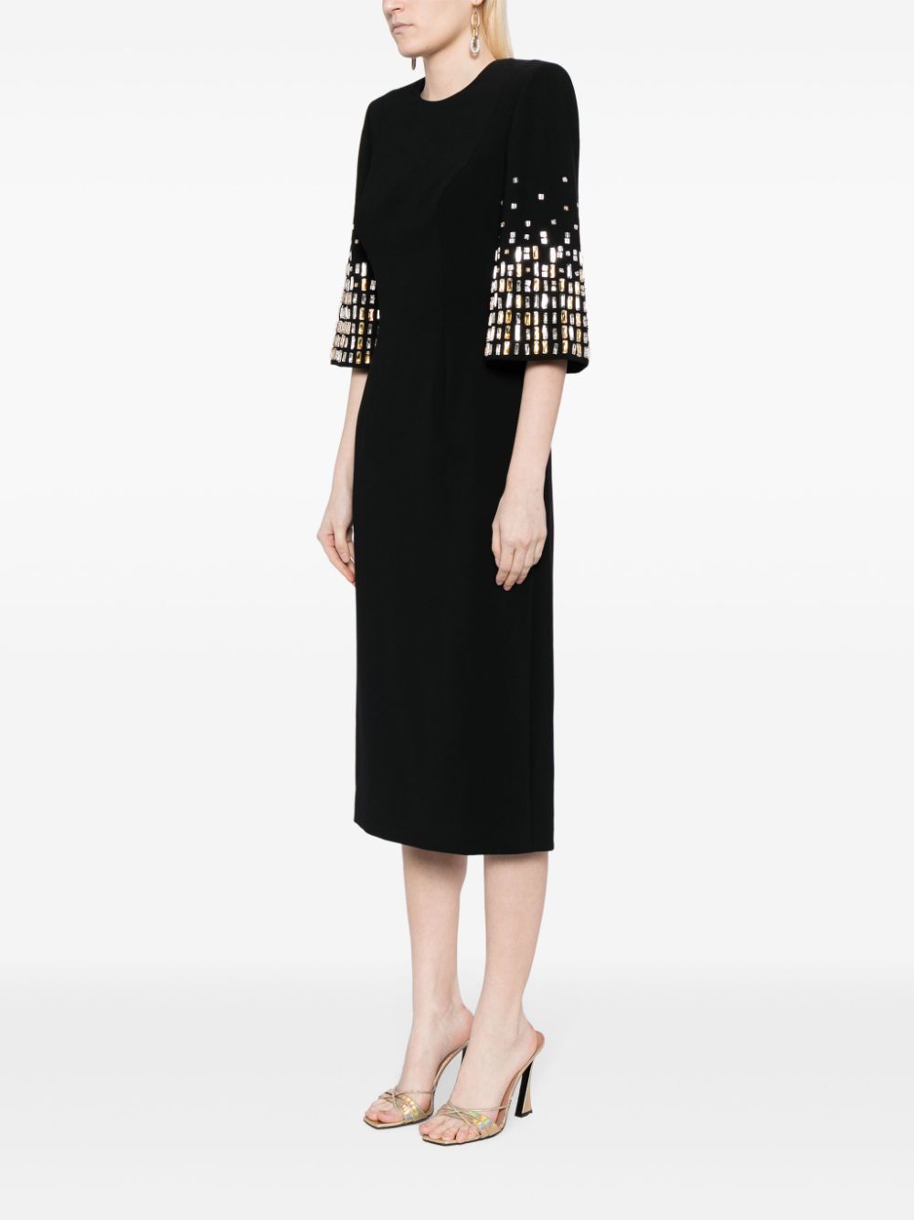 HIGHBALL QUEEN CRYSTAL-EMBELLISHED MIDI DRESS