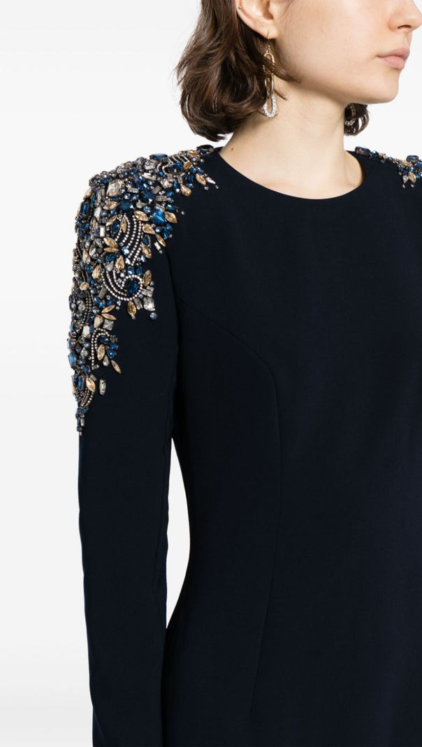 AIIZIE HARRIET MARTINI DROP CRYSTAL-EMBELLISHED MIDI DRESS - product image