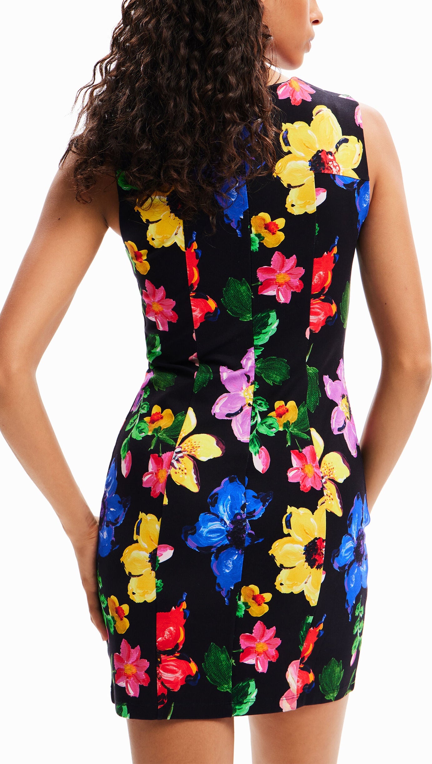 Minikleid mit Blumenmuster 