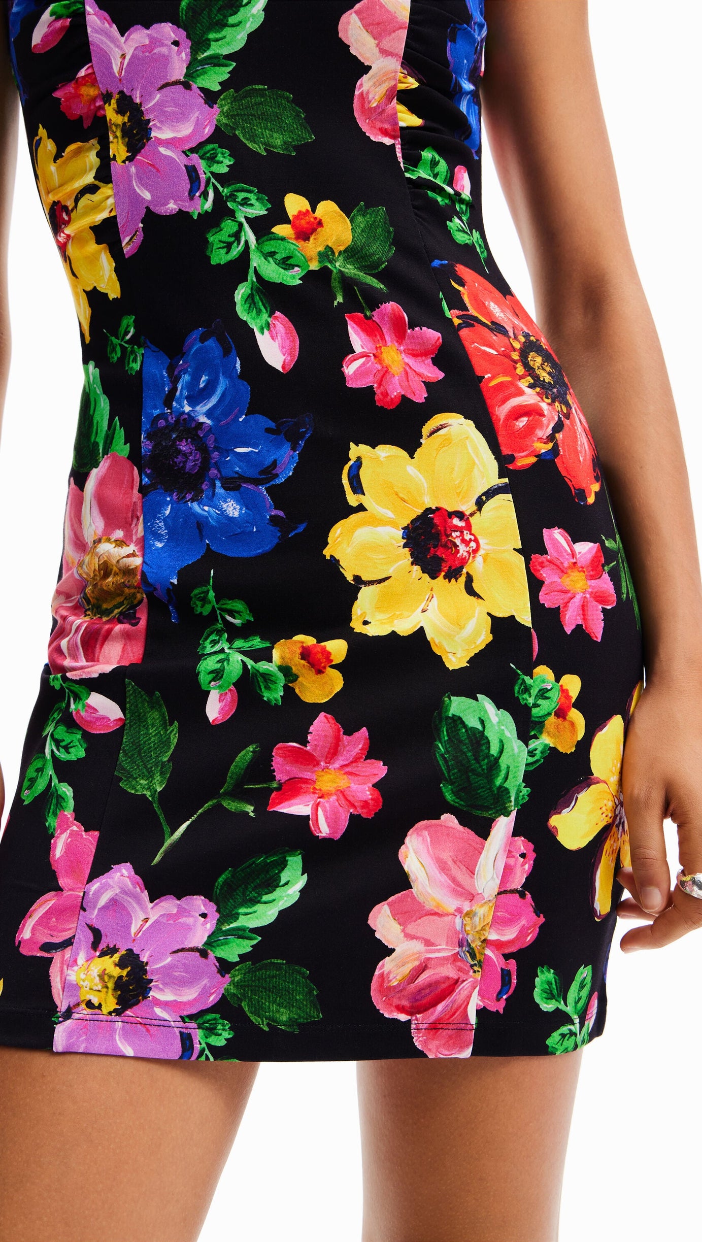 Minikleid mit Blumenmuster 