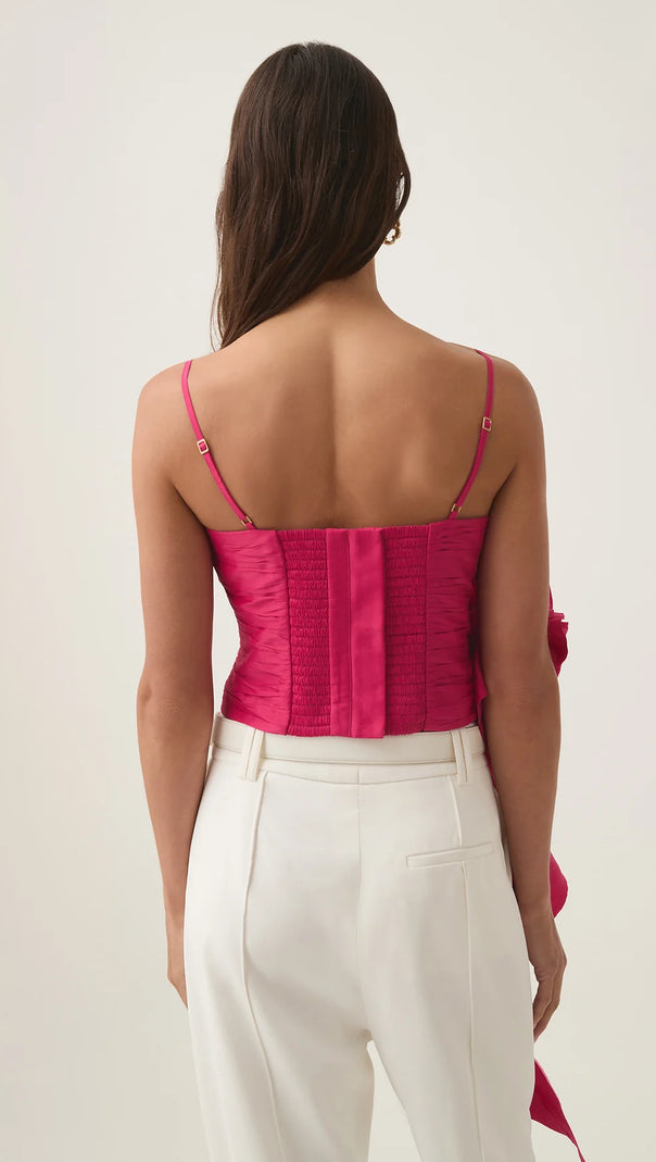 AIIZIE VERA POTION SPIRAL TOP IN RED - product image