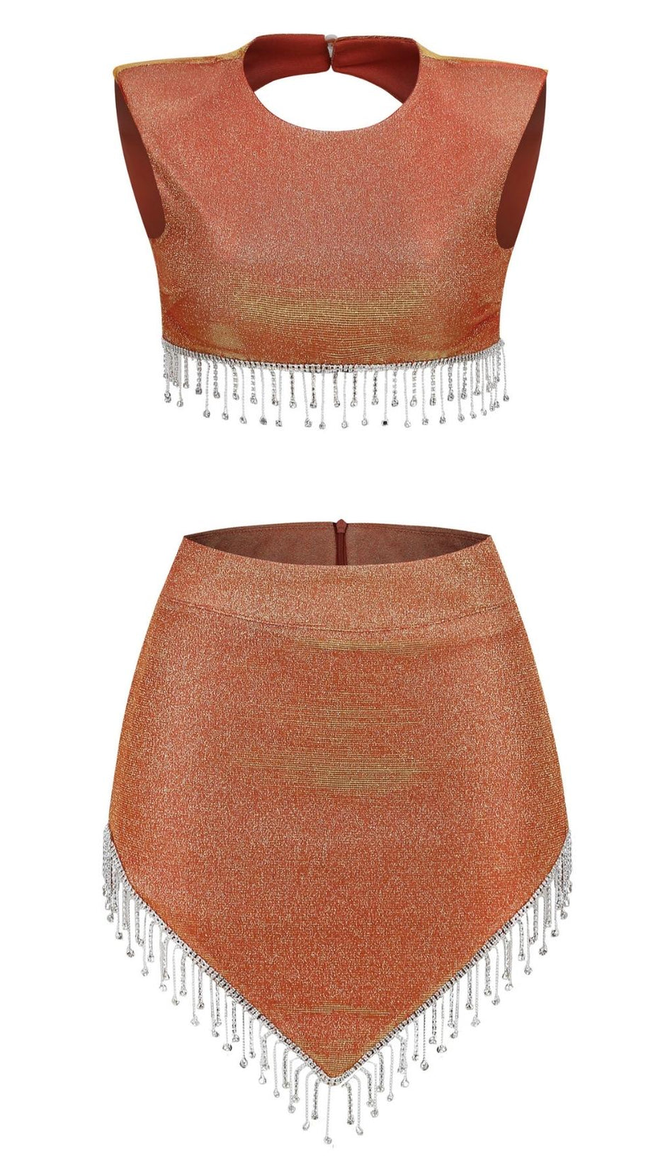 TWO-PIECE MINI DRESS IN GREEN