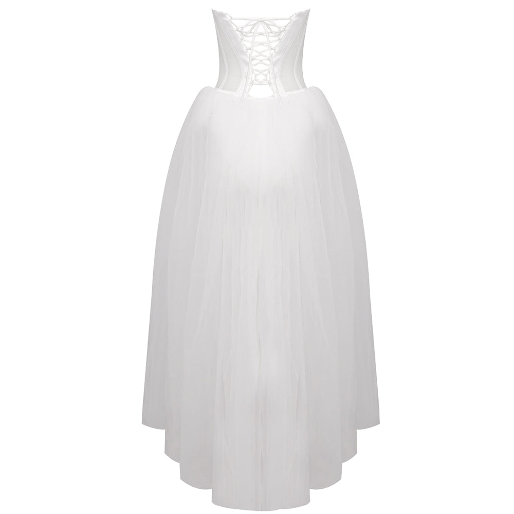 AIIZIE ODILE STRAPLESS GOWN IN WHITE - product image