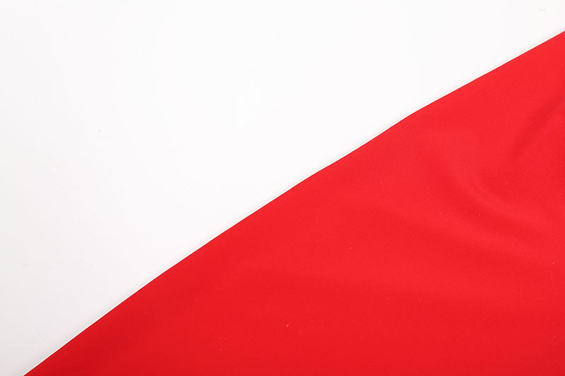 MINI ABITO ROSSO CON CAPPUCCIO E PIEGHE