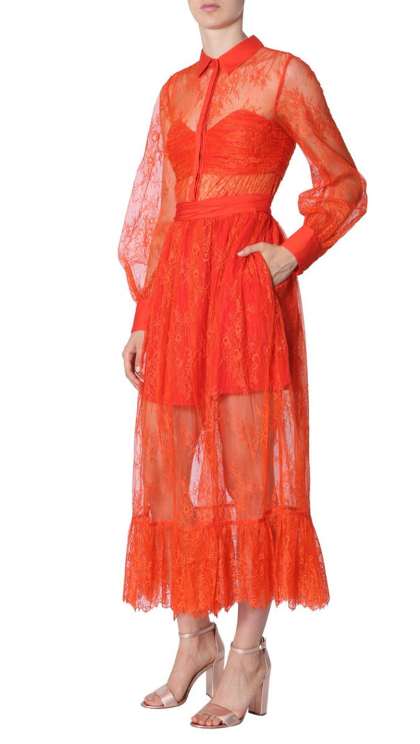 AIIZIE LACE DRESS WITH LONG SLEEVES - product image