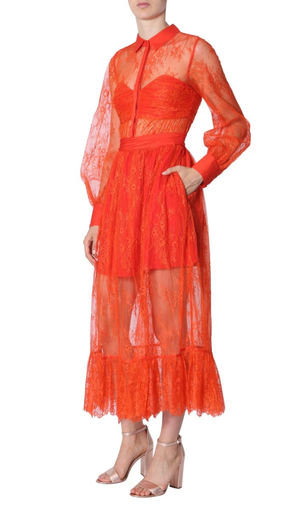 LACE DRESS WITH LONG SLEEVES