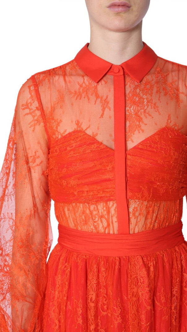 AIIZIE LACE DRESS WITH LONG SLEEVES - product image