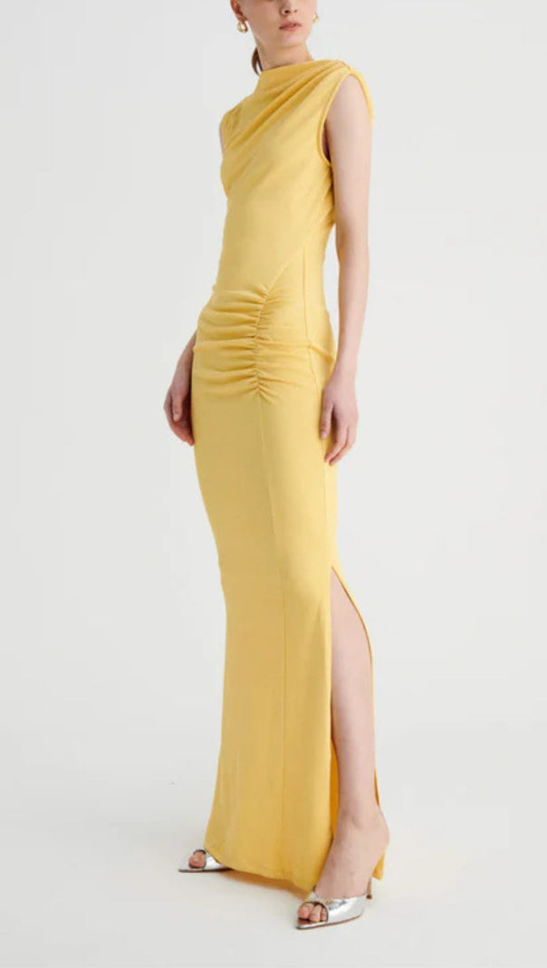 AIIZIE VEGA ROUCHED MIDI DRESS - product image