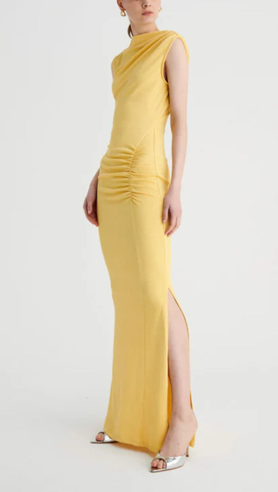 VEGA ROUCHED MIDI DRESS