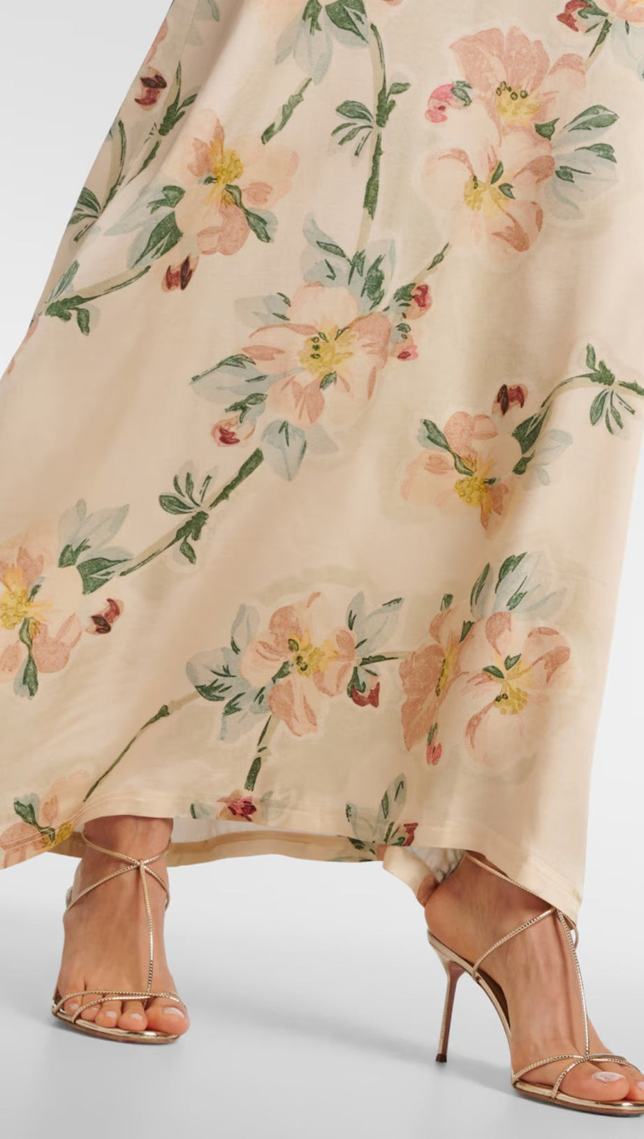 FLORAL DRAPED MAXI DRESS