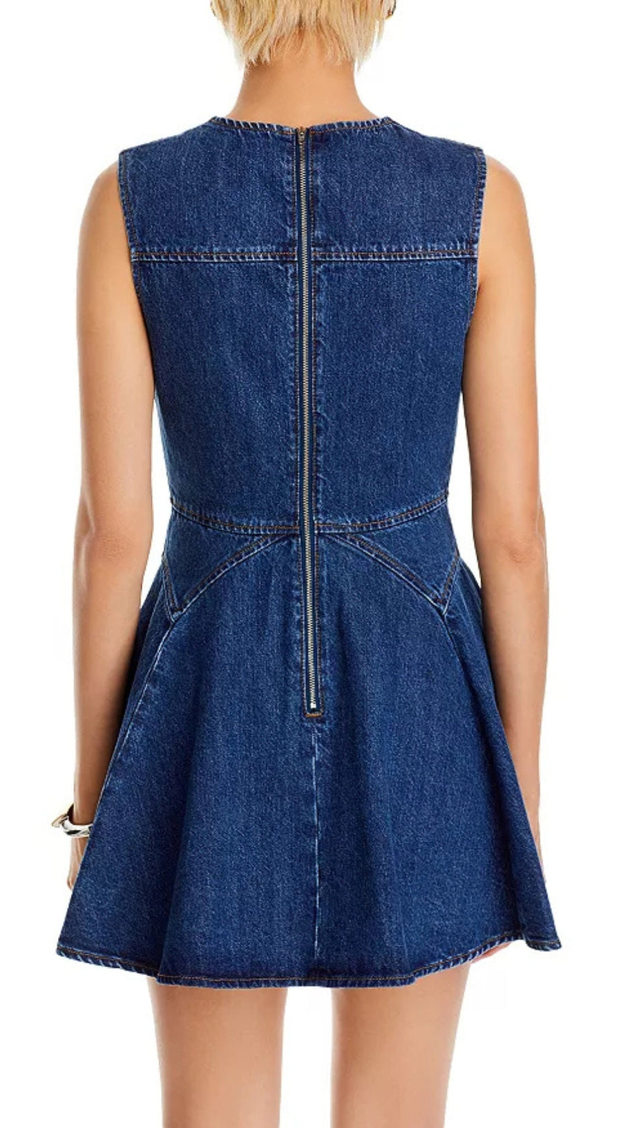 DENIM SKATER MINI DRESS
