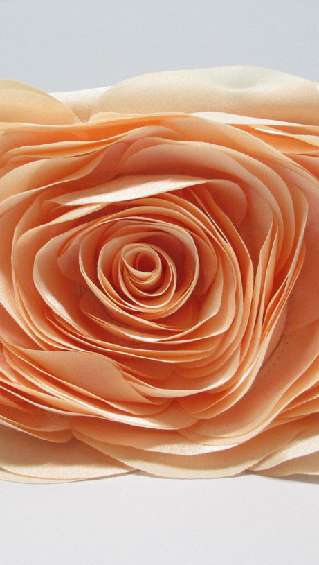 FLOWER SATIN CLUTCH