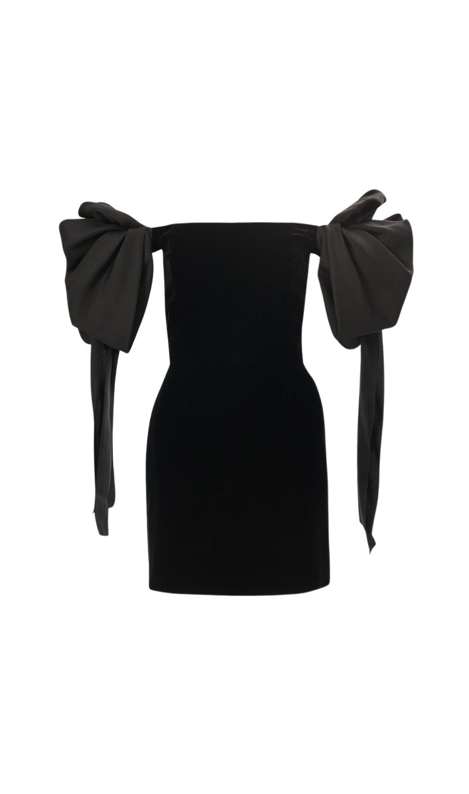 mini abito nero con spalle scoperte