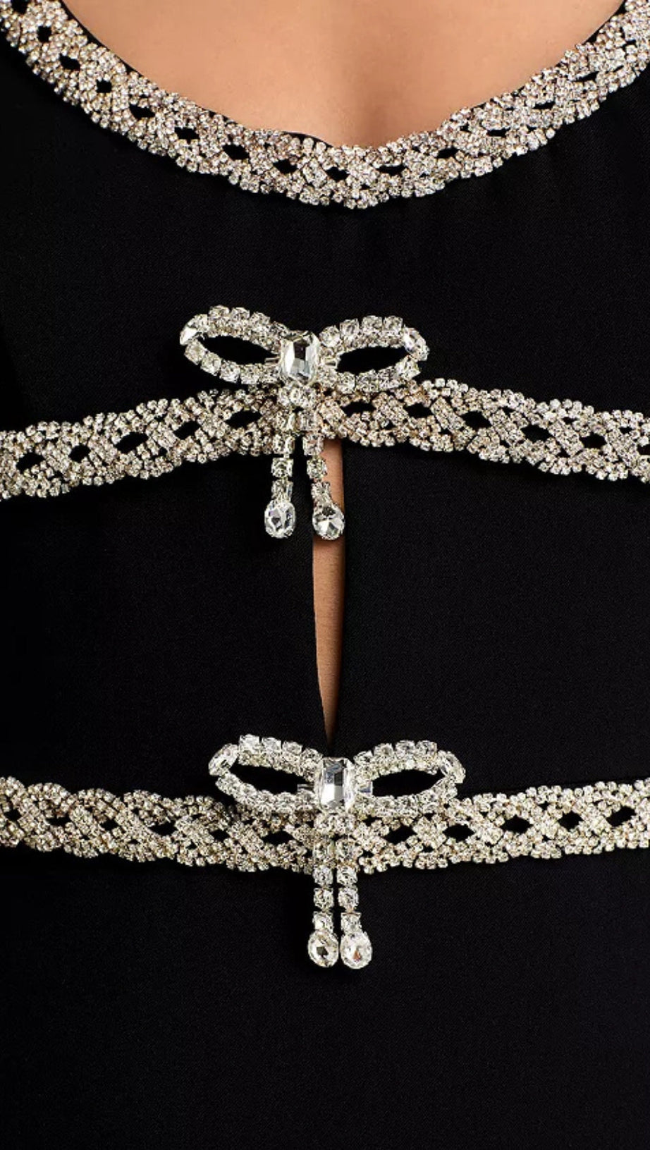 CREPE DIAMANTE MIDI DRESS