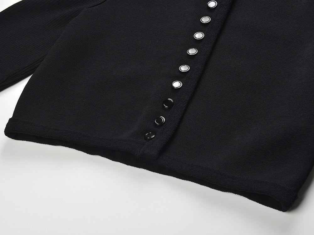 Elegant Women's Cropped Knit Cardigan - Timeless Style & Versatility