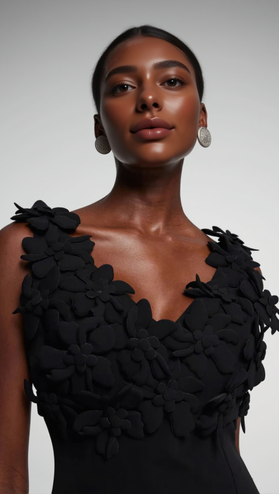 JULIETE FLORAL PLUNGE SLEEVELESS MINI DRESS