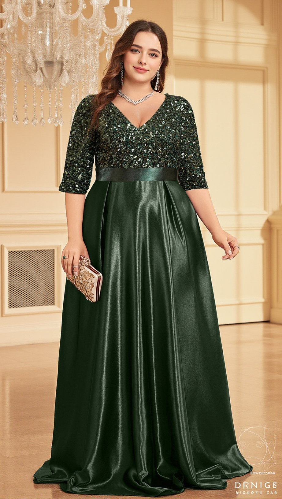 CORALINE V-NECK LONG SLEEVE MAXI DRESS