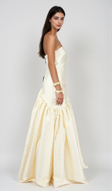 sara Satin Braided Rope Maxi Dress