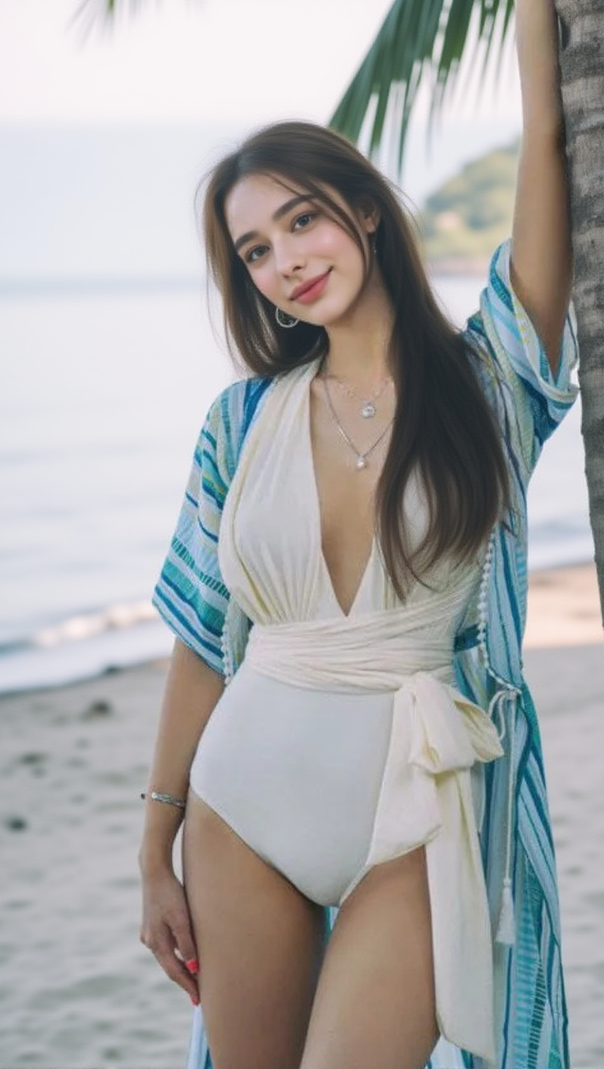 AIIZIE DEVYN DEEP V-NECK ONE-PIECE SWIMSUIT - product image