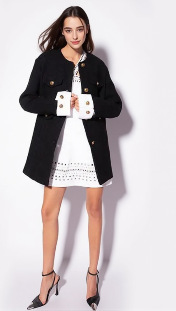AIIZIE STUDDED EMBELLISHED MINI DRESS IN WHITE - product image