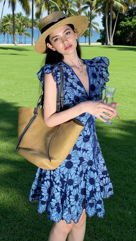 ANNIS FLOWER PRINTED MINI DRESS