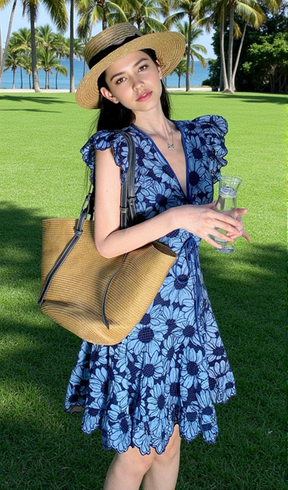 AIIZIE ANNIS FLOWER PRINTED MINI DRESS - product image