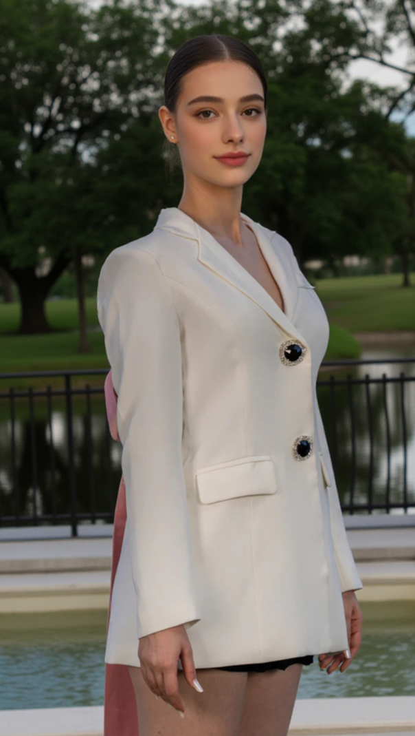 AIIZIE MASSIVE PINK RIBBON DIAMOND BLAZER - product image