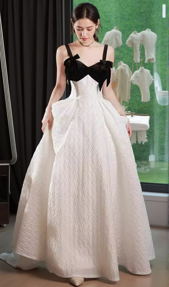 PATCHWORK MAXI DRESS IN WHITE