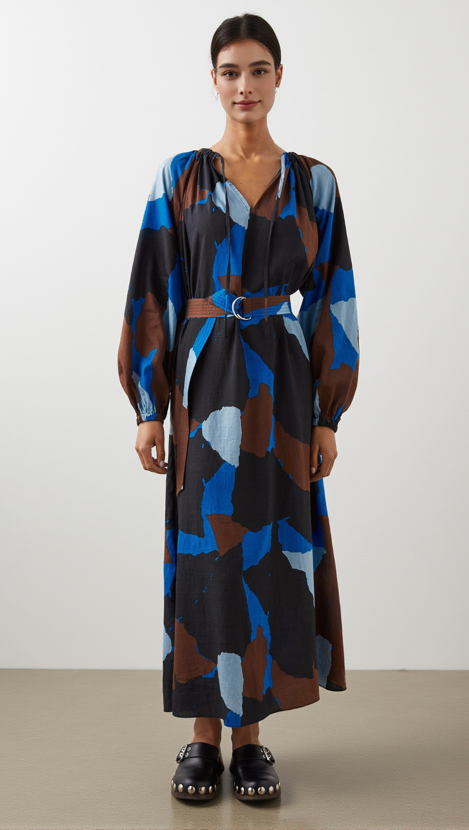 ABITO LEANNA - BLOCCHI DI COLORE MULTICOLORE BLU