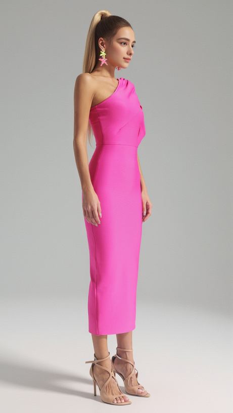 ALEXIS ONE SHOULDER BANDAGE DRESS