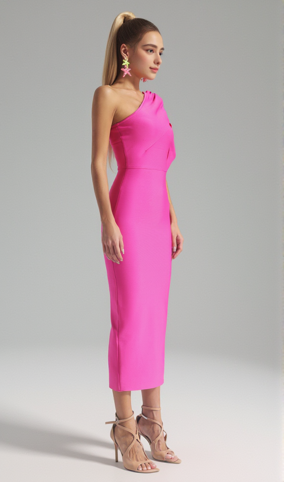 AIIZIE ALEXIS ONE SHOULDER BANDAGE DRESS - product image