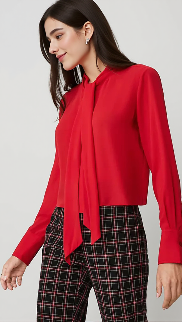 AIIZIE TWINSET WOMEN'S BLOUSE IN RED - product image