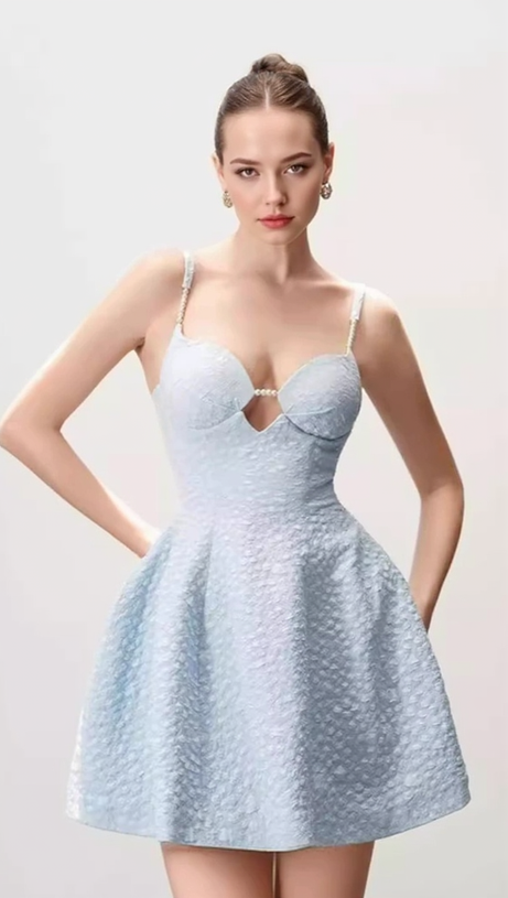 AMICE BLUE PEARL MINI DRESS