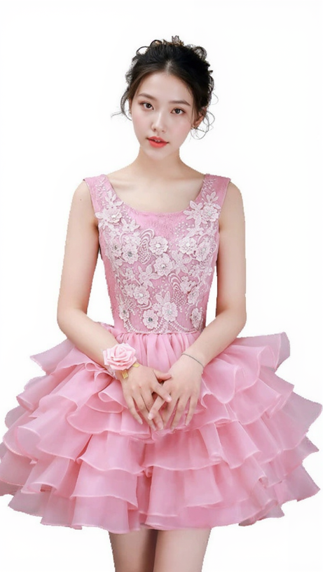 ANESKA MINIKLEID MIT BLUMENMUSTER